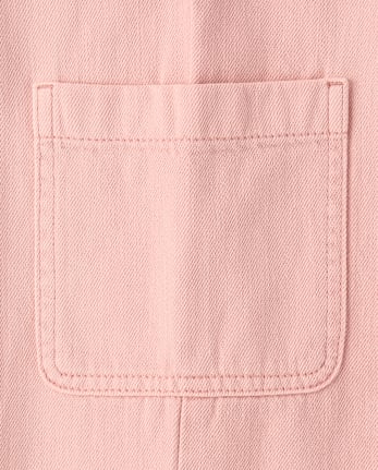 Girls Garment Dyed Baggy Cargo Jeans