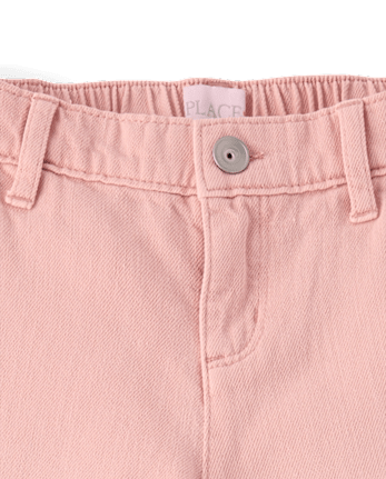 Girls Garment Dyed Baggy Cargo Jeans
