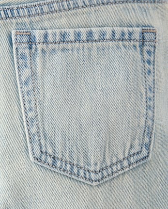 Girls Lace Inset Wide Leg Jeans - TINSLEY WASH