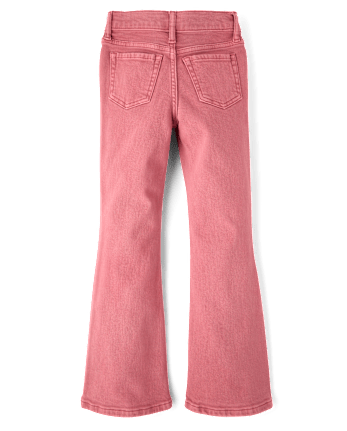 Jeans évasés teints en pièce pour filles