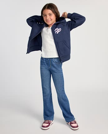 Girls French Terry Flare Sweatpant Jeans