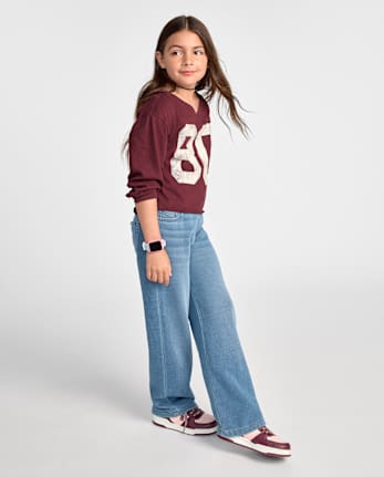 Pantalon de survêtement large en molleton français pour filles