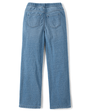Girls French Terry Wide Leg Sweatpant Jeans