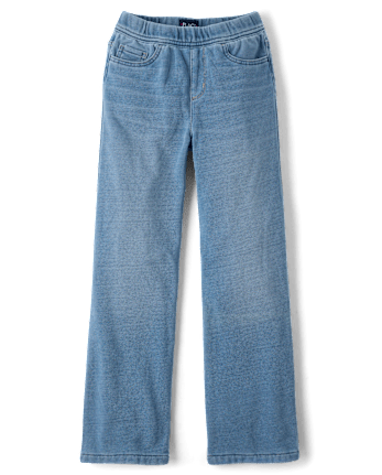 Girls French Terry Wide Leg Sweatpant Jeans