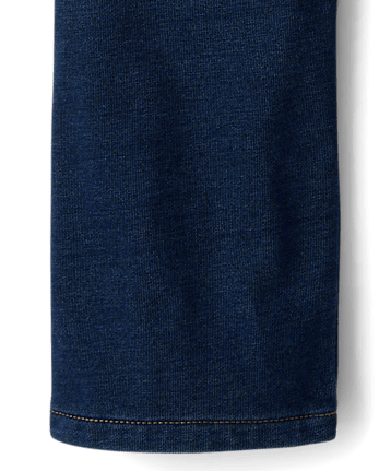 \Pantalon de survêtement large en molleton français pour filles\ - DARK WASH