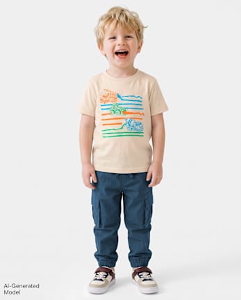 Baby And Toddler Boys Poplin Cargo Jogger Pants - INK