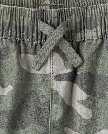 Baby And Toddler Boys Camo Poplin Cargo Jogger Pants