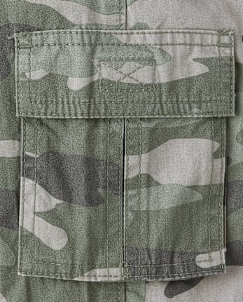 Baby And Toddler Boys Camo Poplin Cargo Jogger Pants
