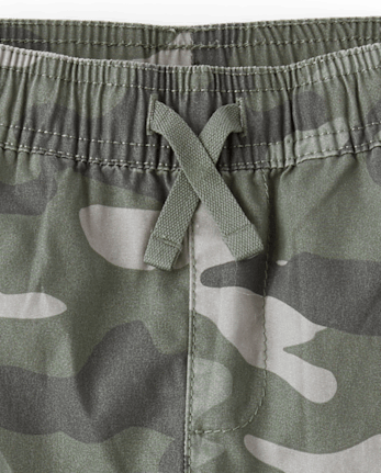 Baby And Toddler Boys Camo Poplin Cargo Jogger Pants