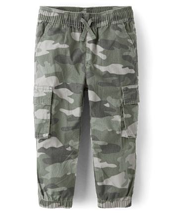 Baby And Toddler Boys Camo Poplin Cargo Jogger Pants