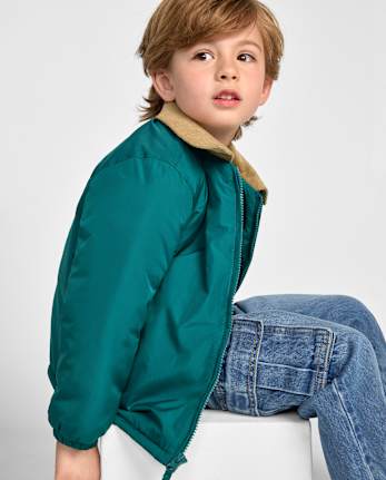 Veste à capuche à blocs de couleur pour petits garçons