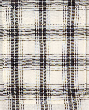 Baby And Toddler Boys Plaid Textured Poplin Button Up Shirt