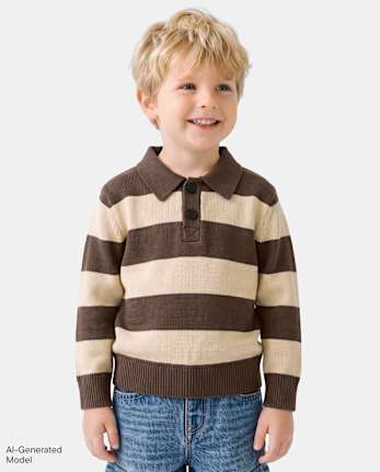 Pull de rugby rayé pour bébés et petits garçons - MOOSE TRAIL