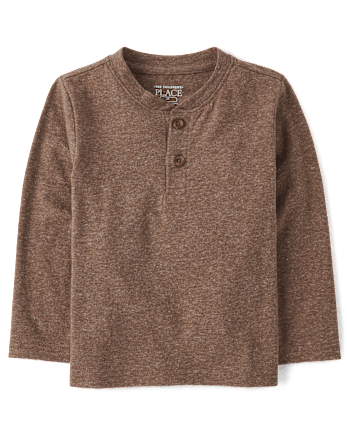 Baby And Toddler Boys Marled Henley Top