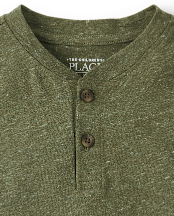 Baby And Toddler Boys Marled Henley Top