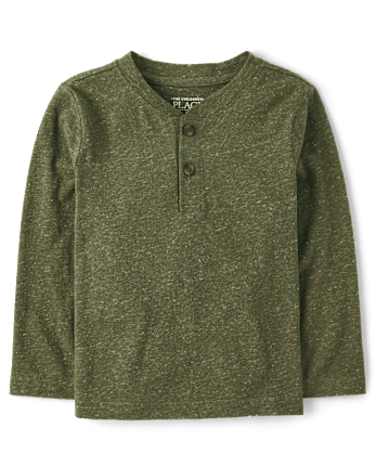 Baby And Toddler Boys Marled Henley Top