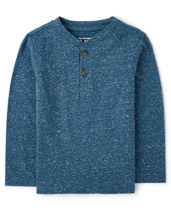 Baby And Toddler Boys Marled Henley Top