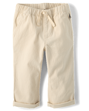 Baby And Toddler Boys Roll Cuff Pull On Chino Pants