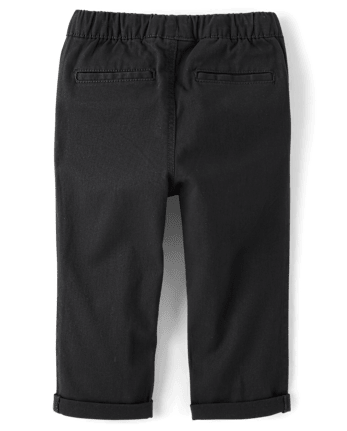 Baby And Toddler Boys Roll Cuff Pull On Chino Pants