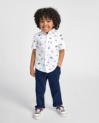 Pantalon chino à revers pour bébés et petits garçons