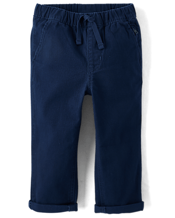 Baby And Toddler Boys Roll Cuff Pull On Chino Pants