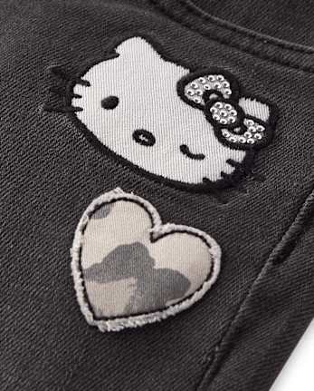 Girls Hello Kitty® Embroidered Pencil Jeans