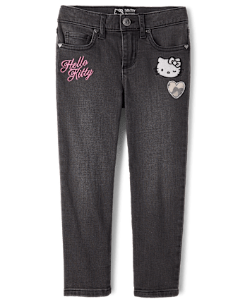 Girls Hello Kitty® Embroidered Pencil Jeans