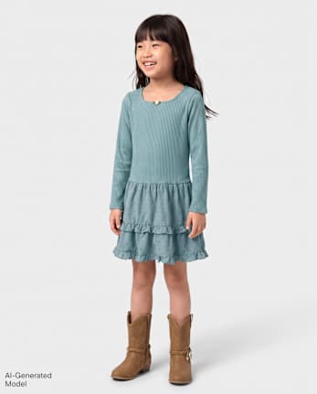 Robe à volants et taille basse pour filles - STORMWATER
