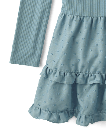 Girls Tiered Drop Waist Dress
