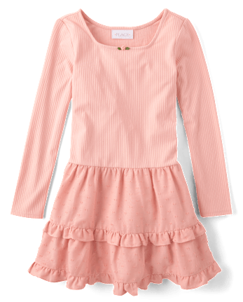 Girls Tiered Drop Waist Dress