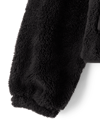 Girls Sherpa Zip Up Jacket
