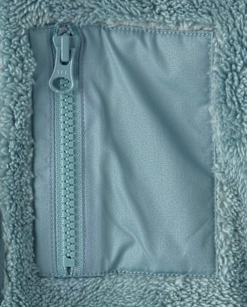 Girls Sherpa Zip Up Jacket