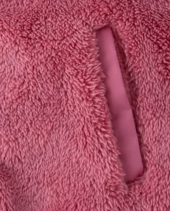 Girls Sherpa Zip Up Jacket