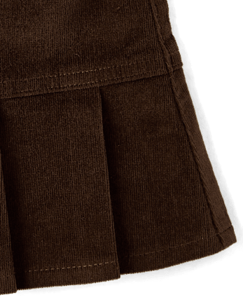 Girls Pleated Corduroy Skort