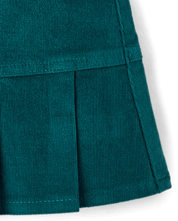 Girls Pleated Corduroy Skort - JADED TEAL CL