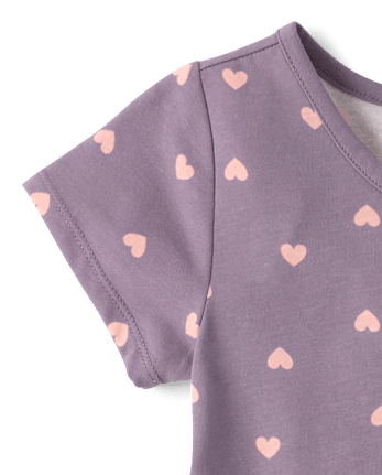 Girls Heart Bow Dress