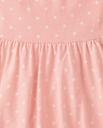 Girls Polka Dot Keyhole Dress
