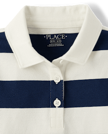 Girls Striped Rugby Polo Dress