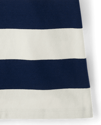 Girls Striped Rugby Polo Dress - TIDAL