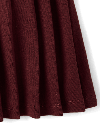Girls Embroidered Icon Drop Waist Polo Dress