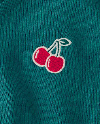 Girls Embroidered Icon Drop Waist Polo Dress