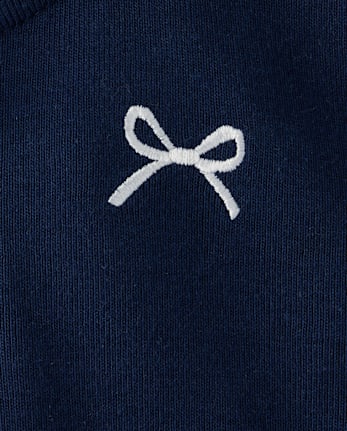 Girls Embroidered Icon Drop Waist Polo Dress