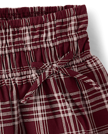 Girls Plaid Smocked Poplin Skort
