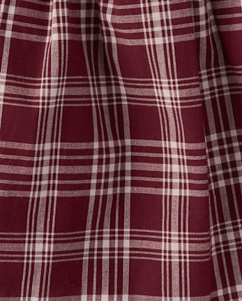 Girls Plaid Smocked Poplin Skort