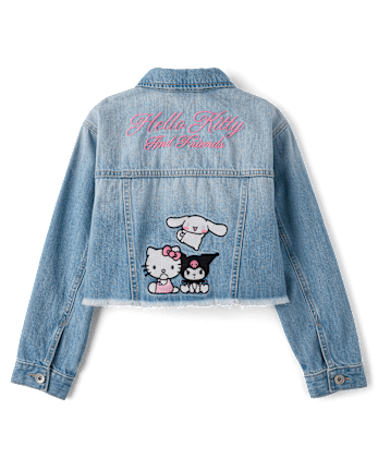 Girls Hello Kitty® And Friends Embroidered Denim Jacket
