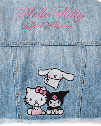 Girls Hello Kitty® And Friends Embroidered Denim Jacket