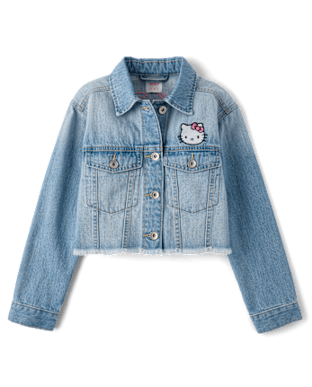 Girls Hello Kitty® And Friends Embroidered Denim Jacket