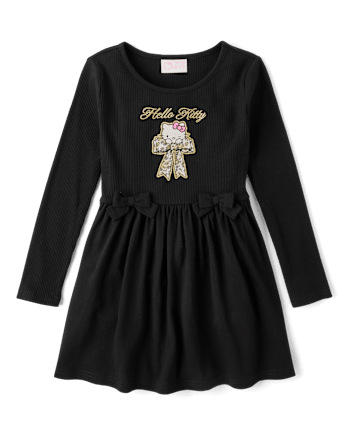 Girls Hello Kitty® Glitter Puff Print Bubble Dress