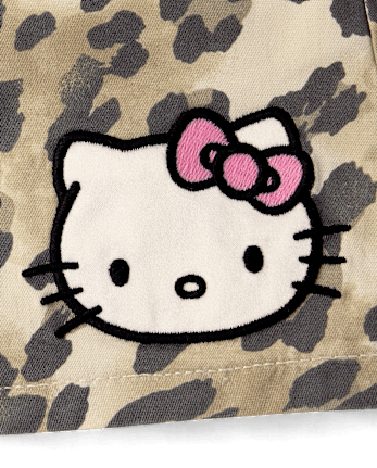 Girls Hello Kitty® Embroidered Leopard Skort