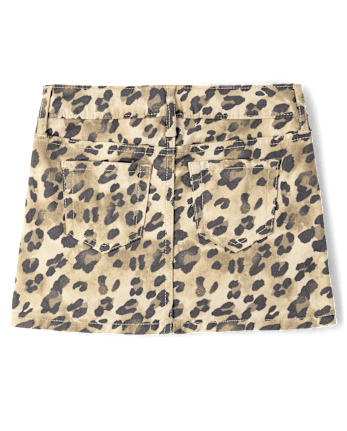 Girls Hello Kitty® Embroidered Leopard Skort